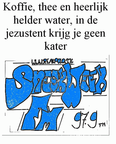 Koffie, thee en heerlijk helder water, in de jezustent krijg je geen kater Sneekweek FM